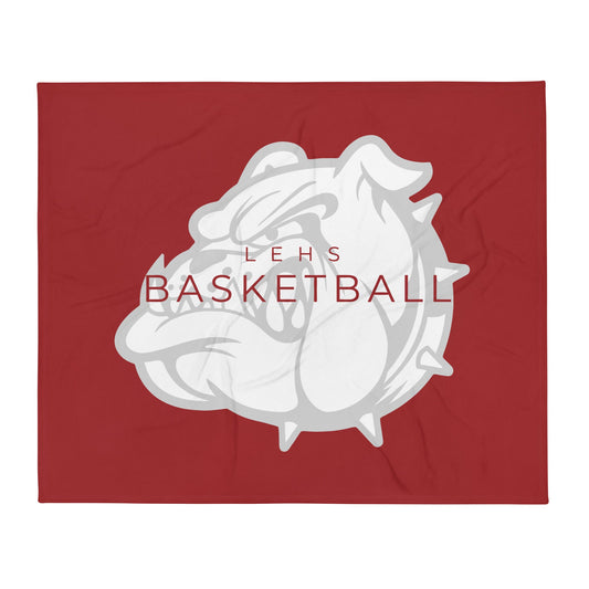 Throw Blanket | Lynn English Cheerleading | Bulldogs Basketball Logo