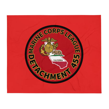 Throw Blanket | Marine Corps League kings County Det 455 | Badge Logo
