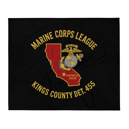 Throw Blanket | Marine Corps League kings County Det 455 | Crest Logo