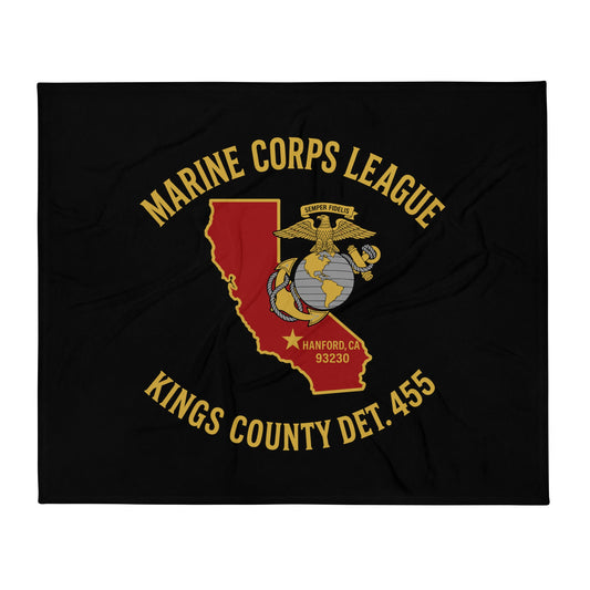 Throw Blanket | Marine Corps League kings County Det 455 | Crest Logo