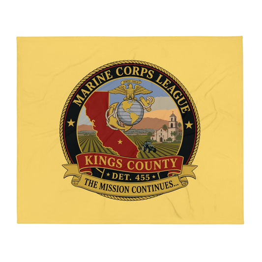 Throw Blanket | Marine Corps League kings County Det 455 | Shield Logo