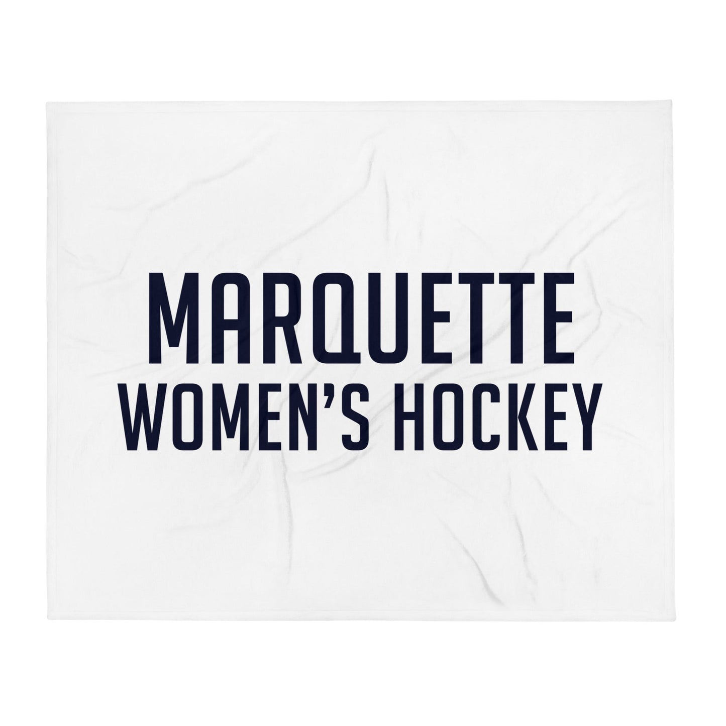 Throw Blanket | Marquette University Women's Hockey | Collegiate Front Logo