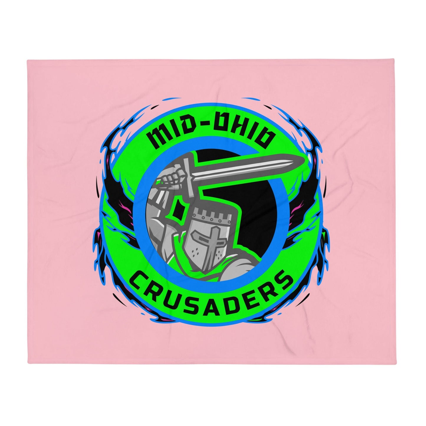 Throw Blanket | Mid Ohio Crusaders | Badge Logo