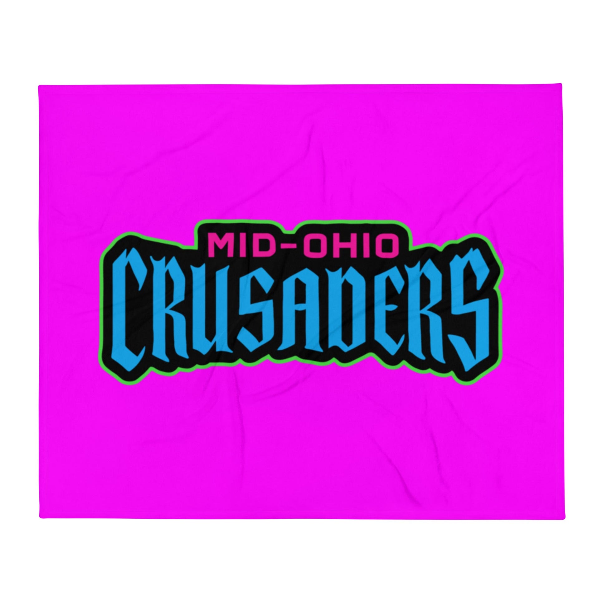 Throw Blanket | Mid Ohio Crusaders | Script Logo