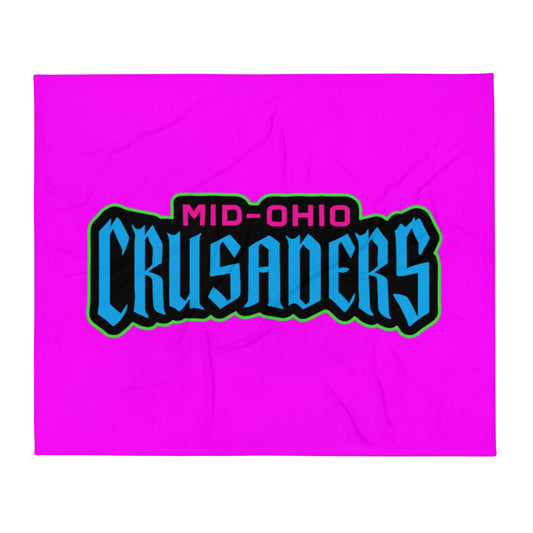 Throw Blanket | Mid Ohio Crusaders | Script Logo