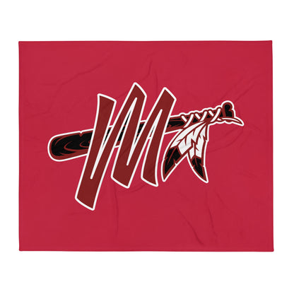 Throw Blanket | Mohawks | M - Mark Logo