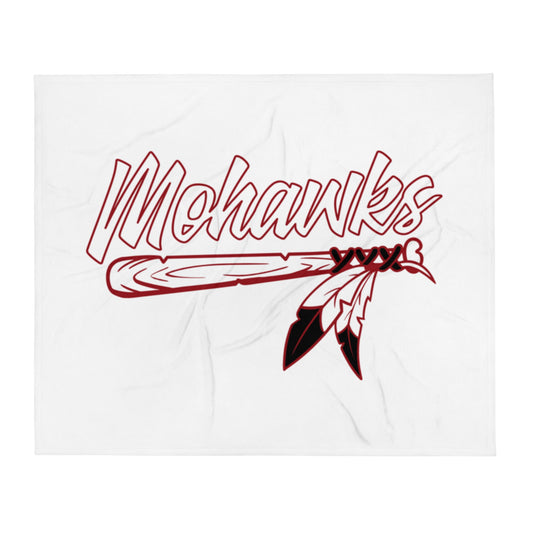 Throw Blanket | Mohawks | Victory Feather Logo