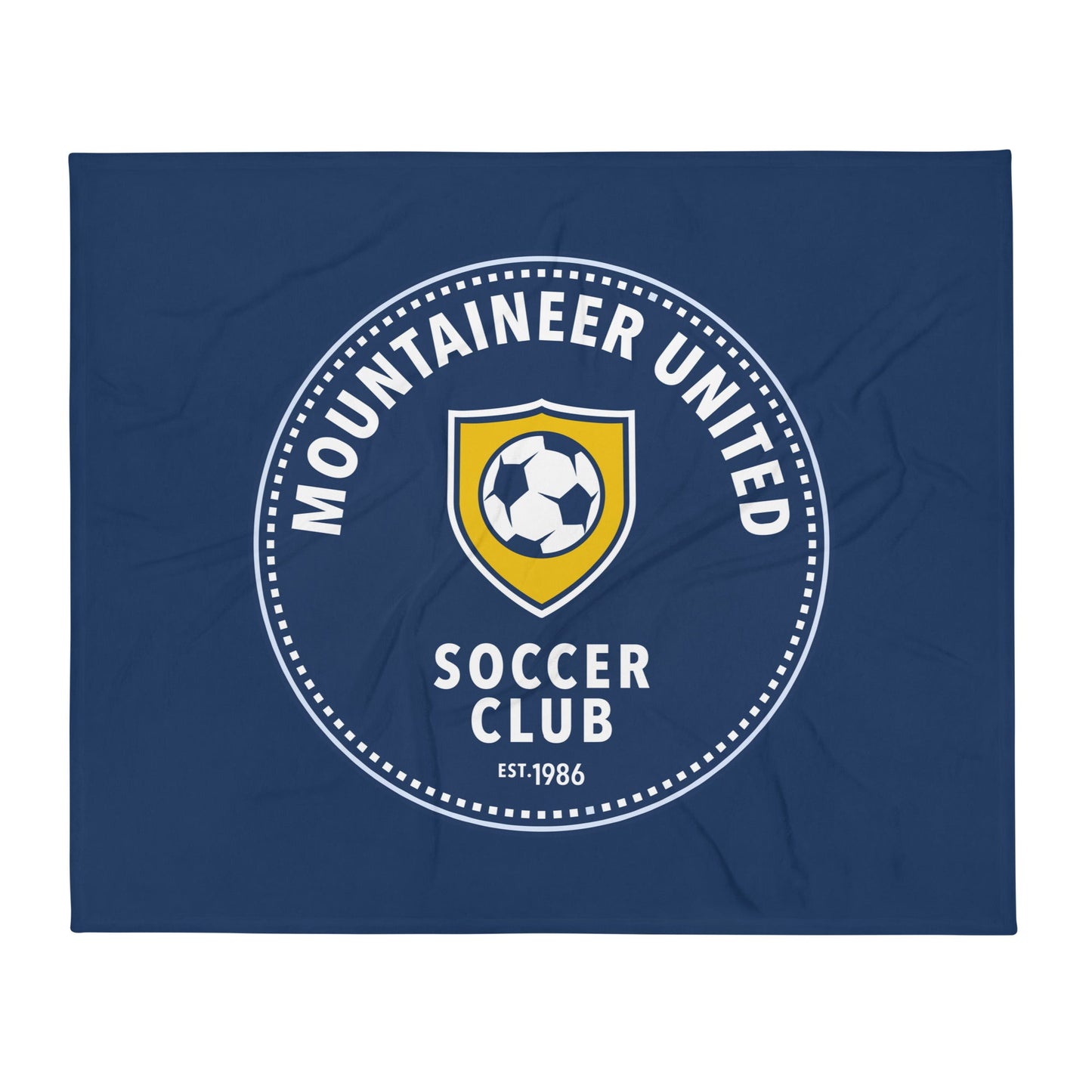 Throw Blanket | Mountaineer United Soccer Club | Badge Logo