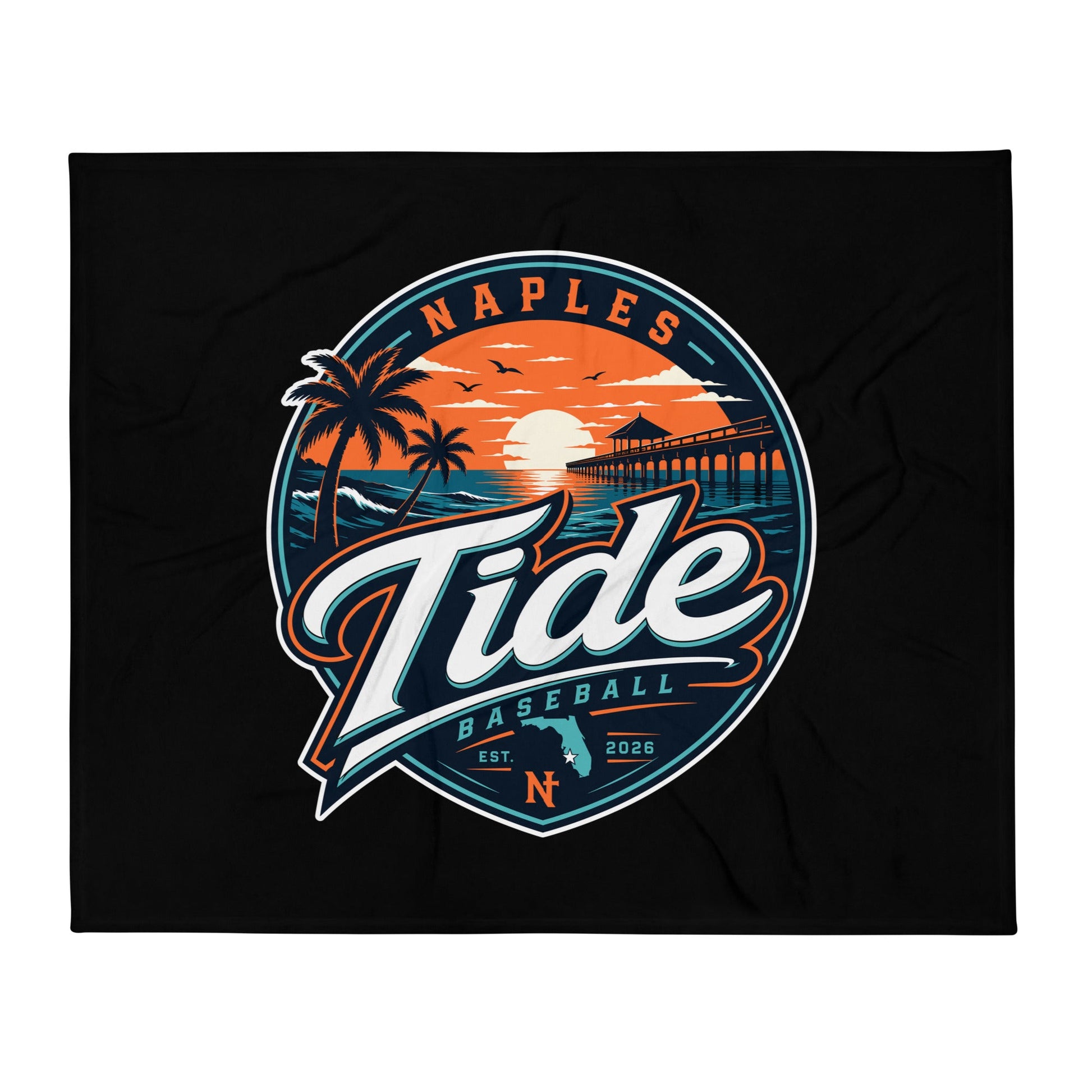 Throw Blanket | Naples Tide | Enblem Logo