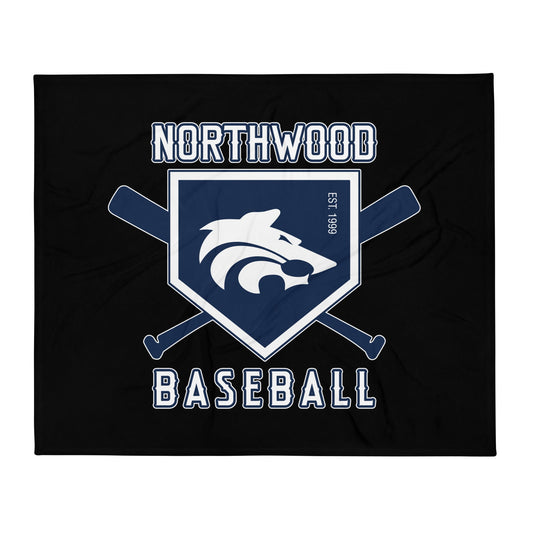 Throw Blanket | Northwood High School Baseball | Emblem Logo