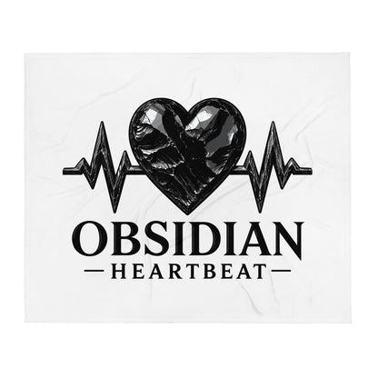 Throw Blanket | Obsidian Heartbeat | Pulse Athletics Logo