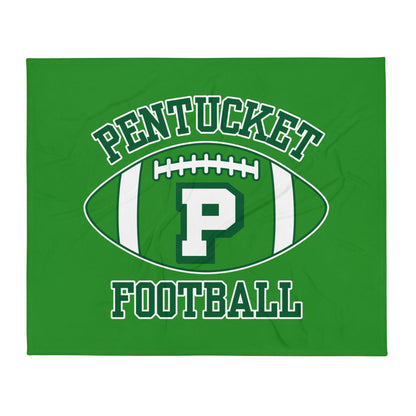Throw Blanket | Pentucket Youth Football and Cheer | Varsity Badge Logo