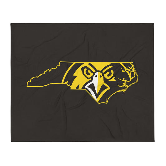 Throw Blanket | Pfeiffer University Golf | NC Logo