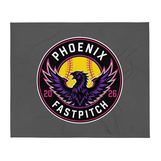 Throw Blanket | Phoenix Fastpitch | Badge Logo