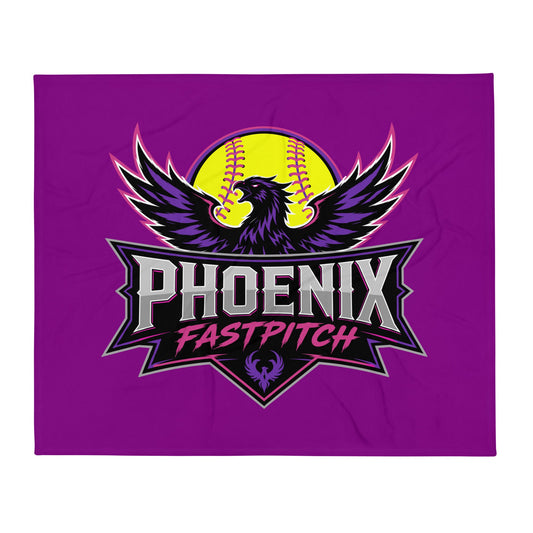 Throw Blanket | Phoenix Fastpitch | Emblem Logo