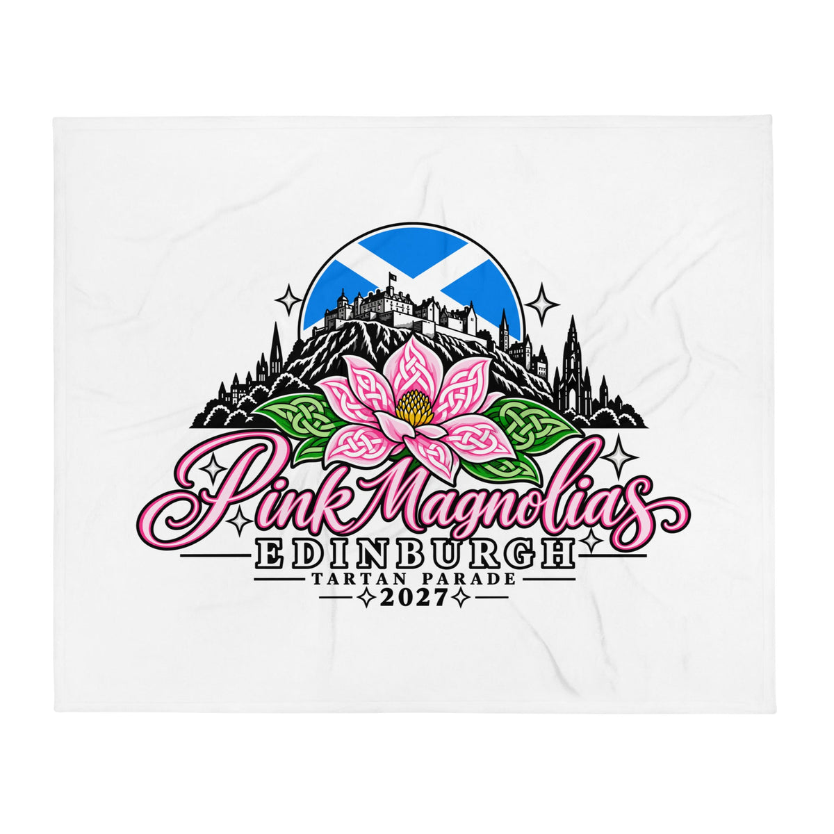 Throw Blanket | Pink Magnolias Dance | Vanguard Logo