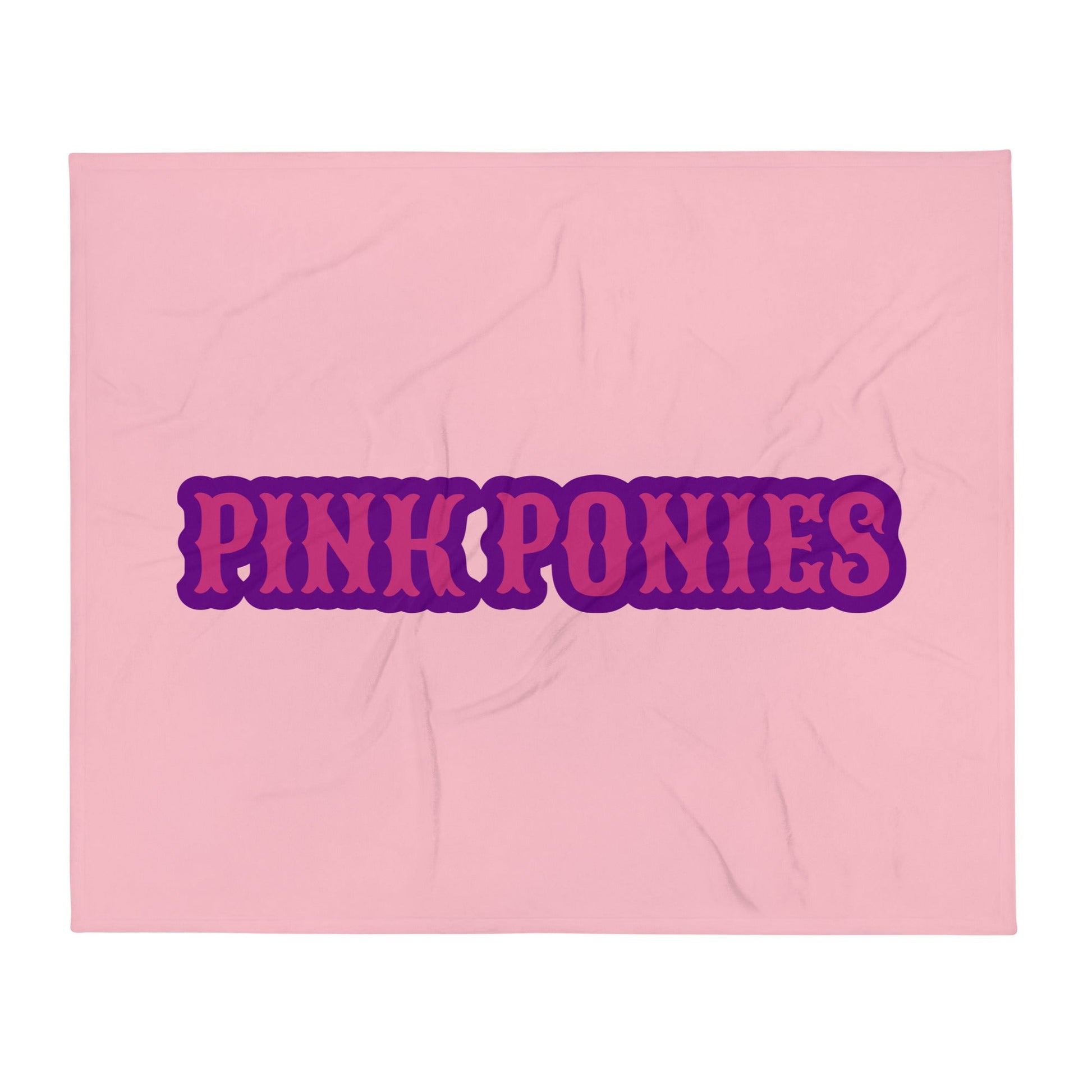 Throw Blanket | Pink Pony Athletic Club | Script Logo
