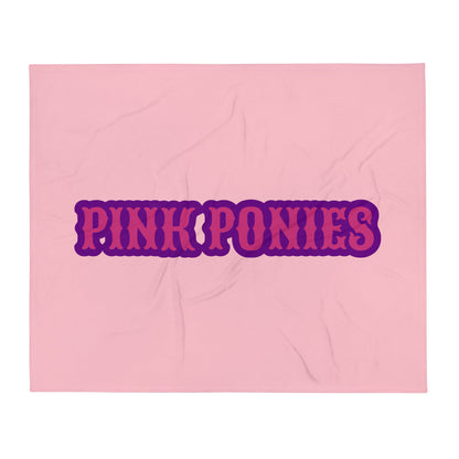 Throw Blanket | Pink Pony Athletic Club | Script Logo