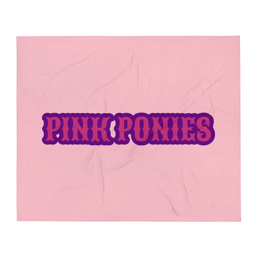 Throw Blanket | Pink Pony Athletic Club | Script Logo