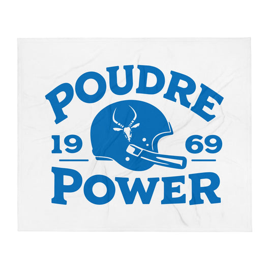 Throw Blanket | Poudre Football | Crest Logo