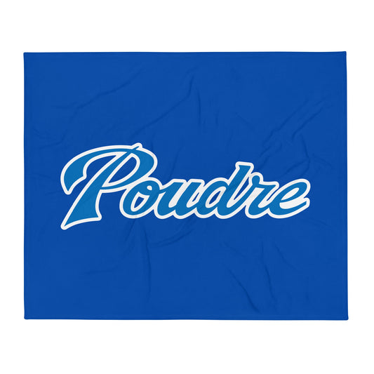 Throw Blanket | Poudre Football | Emblem Logo