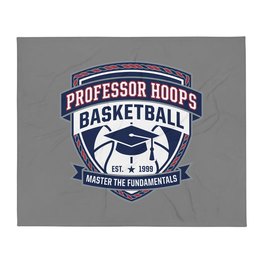 Throw Blanket | Professor Hoops Basketball | Crest Logo