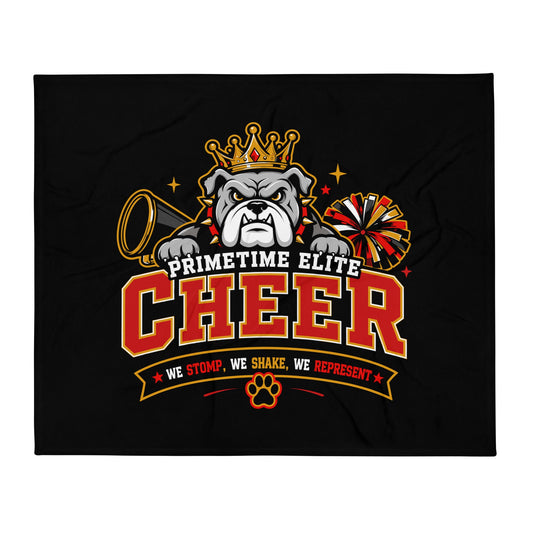 Throw Blanket | PTE Bulldog Cheer | Crest Logo