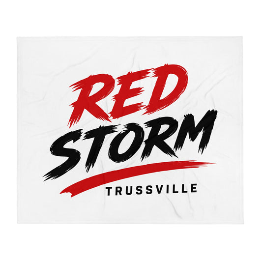 Throw Blanket | Red Storm | Modern Script Logo