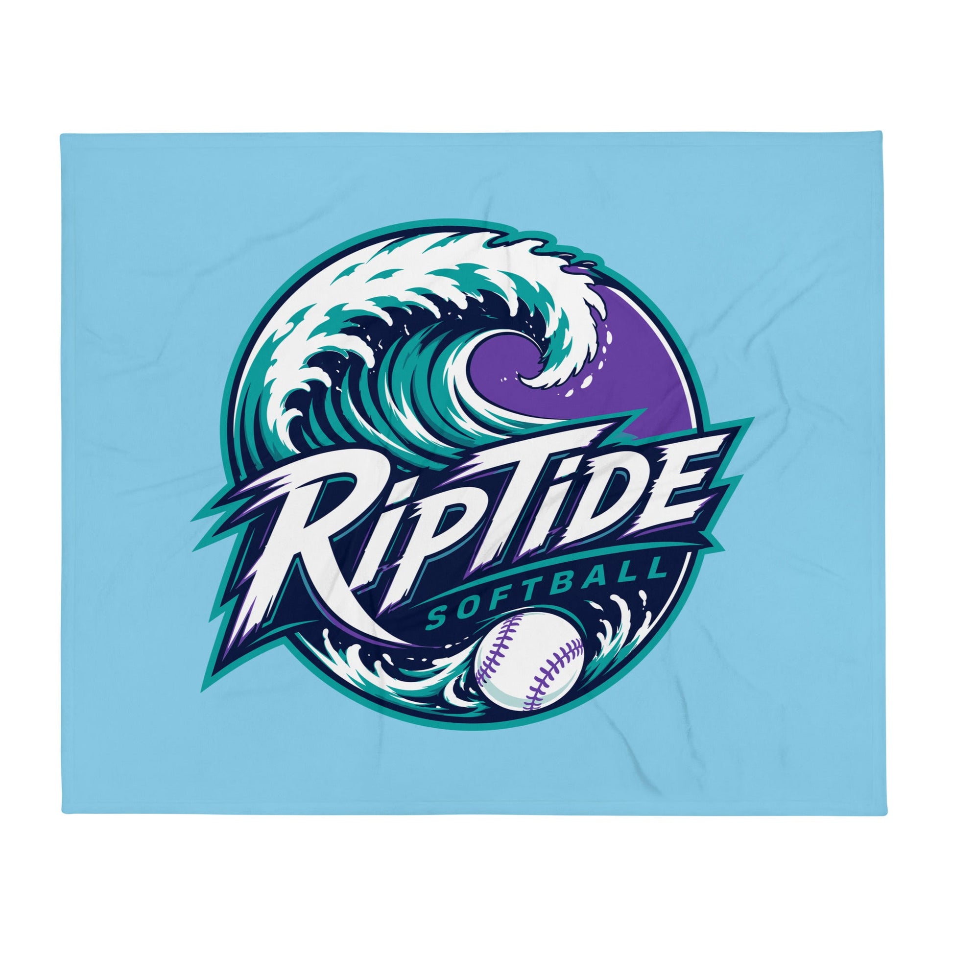 Throw Blanket | RipTide Softball | Emblem Logo
