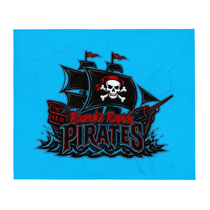Throw Blanket | Roanoke Rapids Pirates | Black Sail Battlers Logo