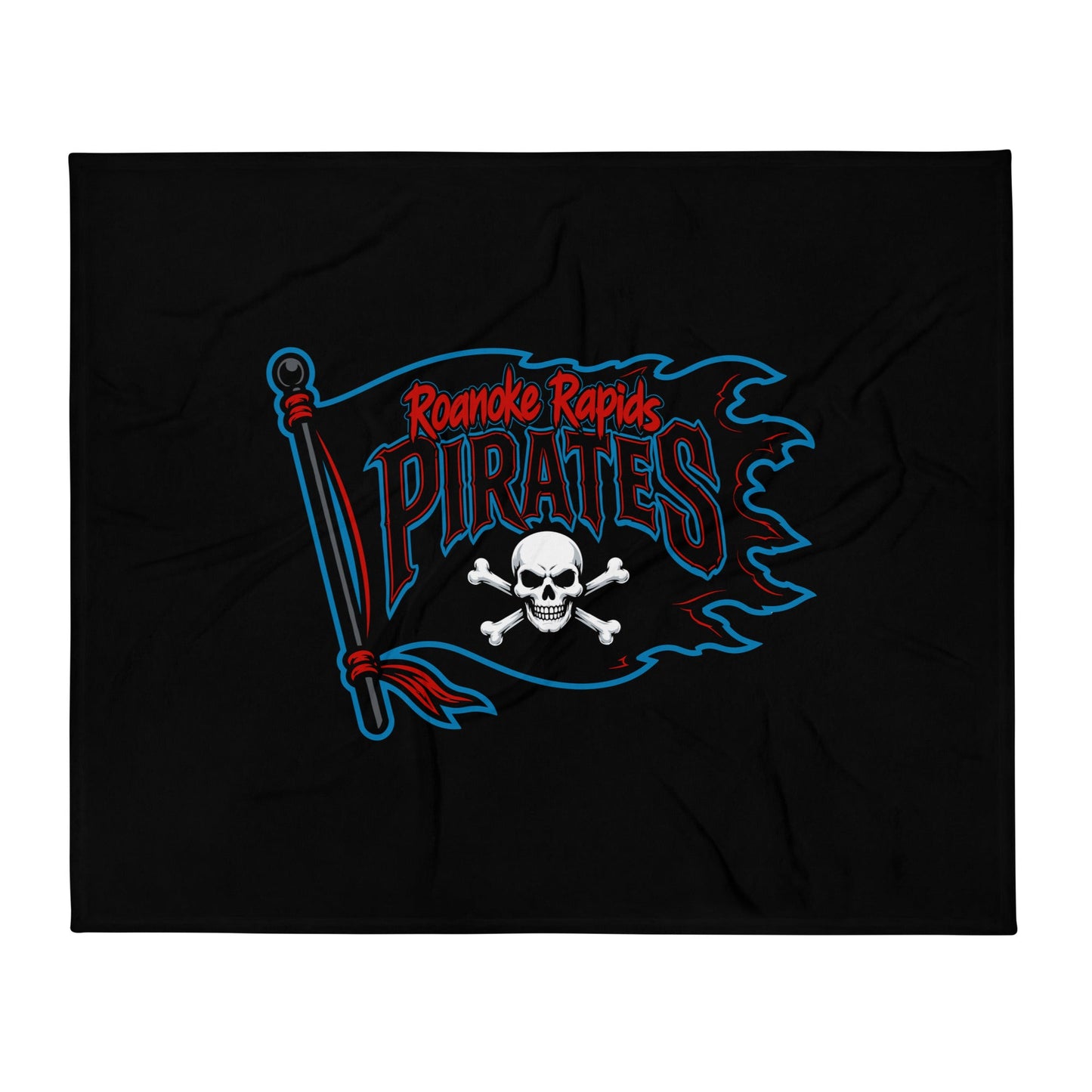 Throw Blanket | Roanoke Rapids Pirates | Blackwave Flag Logo