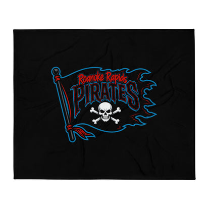 Throw Blanket | Roanoke Rapids Pirates | Blackwave Flag Logo