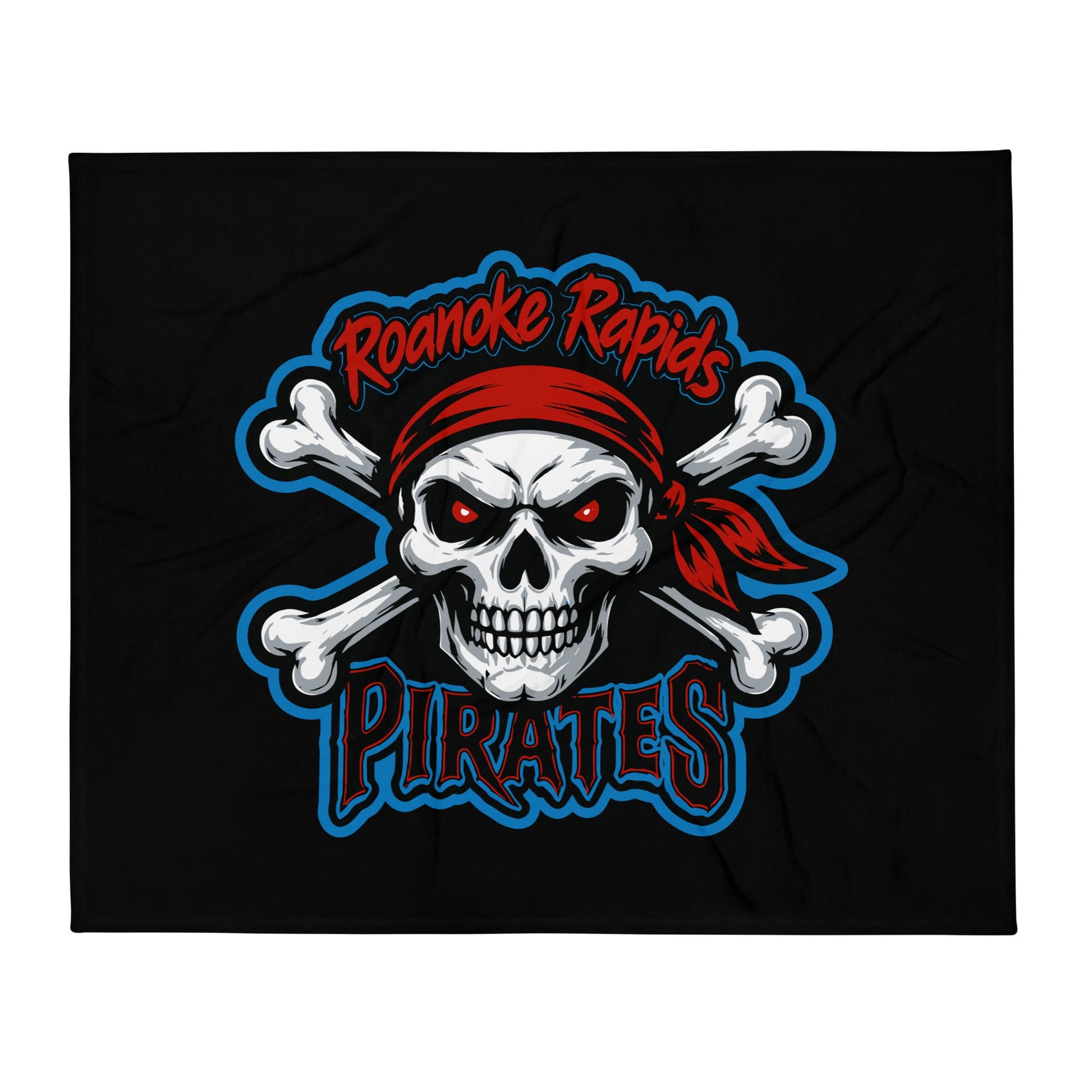 Throw Blanket | Roanoke Rapids Pirates | River Raiders Logo