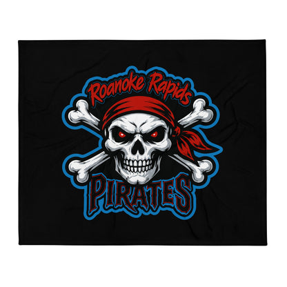 Throw Blanket | Roanoke Rapids Pirates | River Raiders Logo