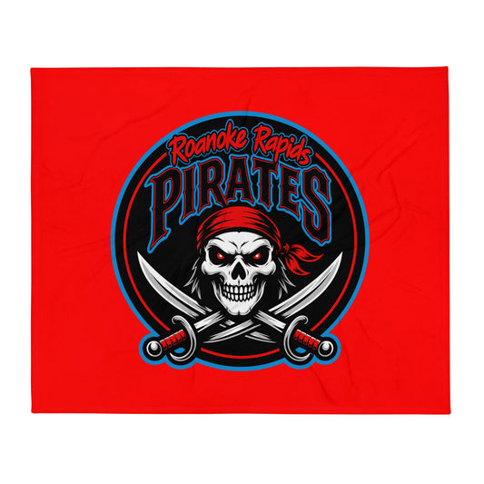 Throw Blanket | Roanoke Rapids Pirates | Shield Logo
