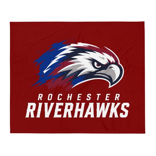 Throw Blanket | Rochester Riverhawks | Emblem Logo