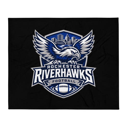 Throw Blanket | Rochester Riverhawks | Shield Logo