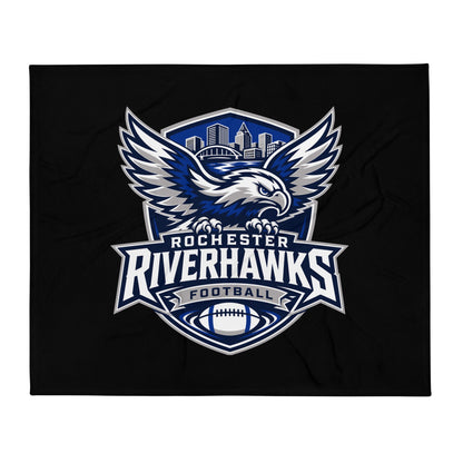 Throw Blanket | Rochester Riverhawks | Shield Logo