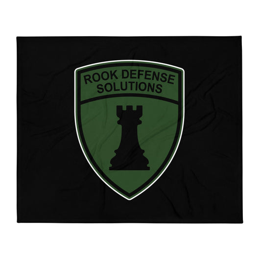 Throw Blanket | Rook Defense Solutions | Emblem Logo