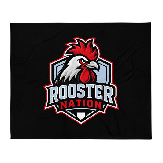 Throw Blanket | Rooster Nation | Shield Logo