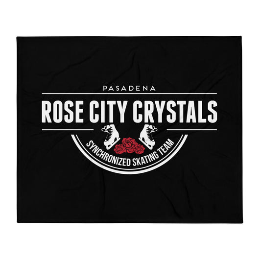 Throw Blanket | Rose City Crystals | Script Logo