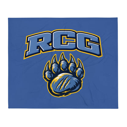 Throw Blanket | Rutherford County Grizzlies Football | Strike Logo