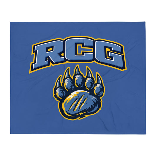 Throw Blanket | Rutherford County Grizzlies Football | Strike Logo