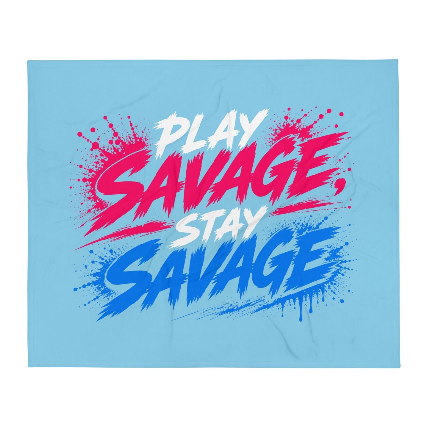 Throw Blanket | Savage Softball | Play Stay Logo