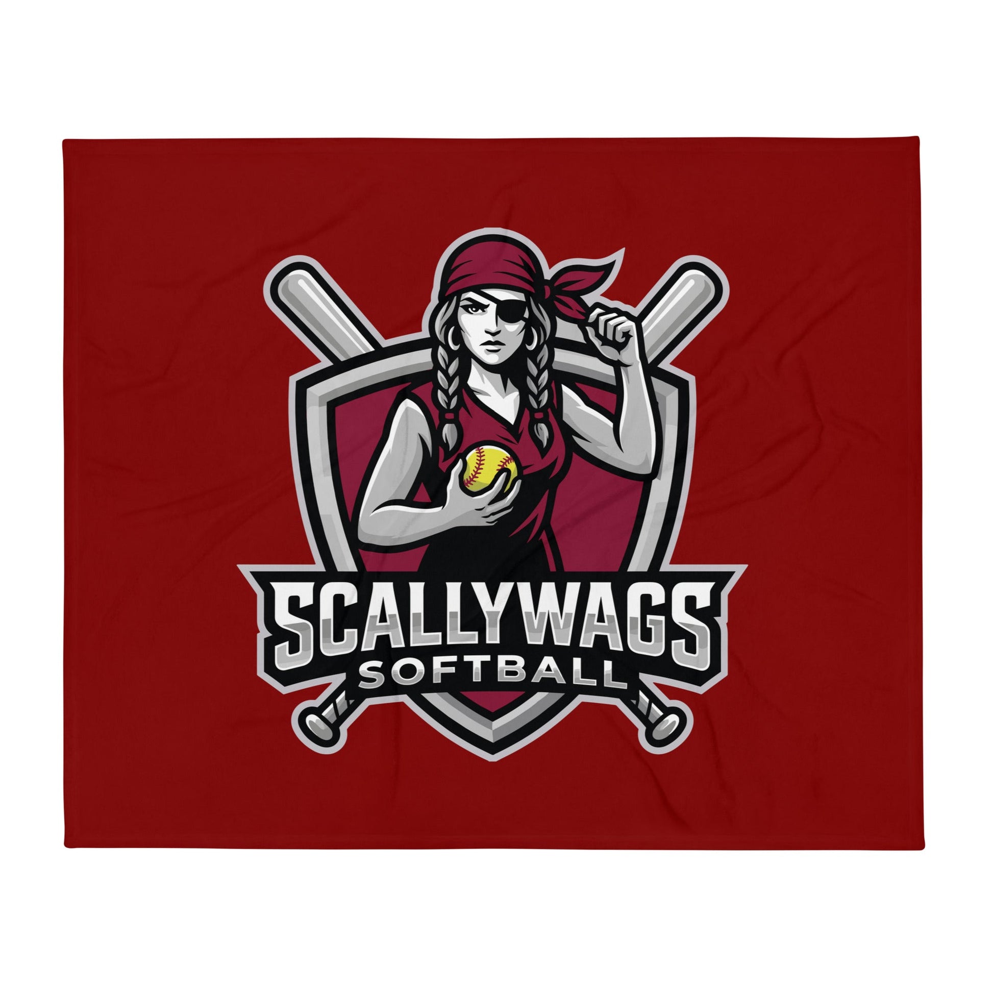 Throw Blanket | Scallywags Softball | Crest Logo