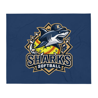 Throw Blanket | Sharks Diamond Sports | Crest Logo