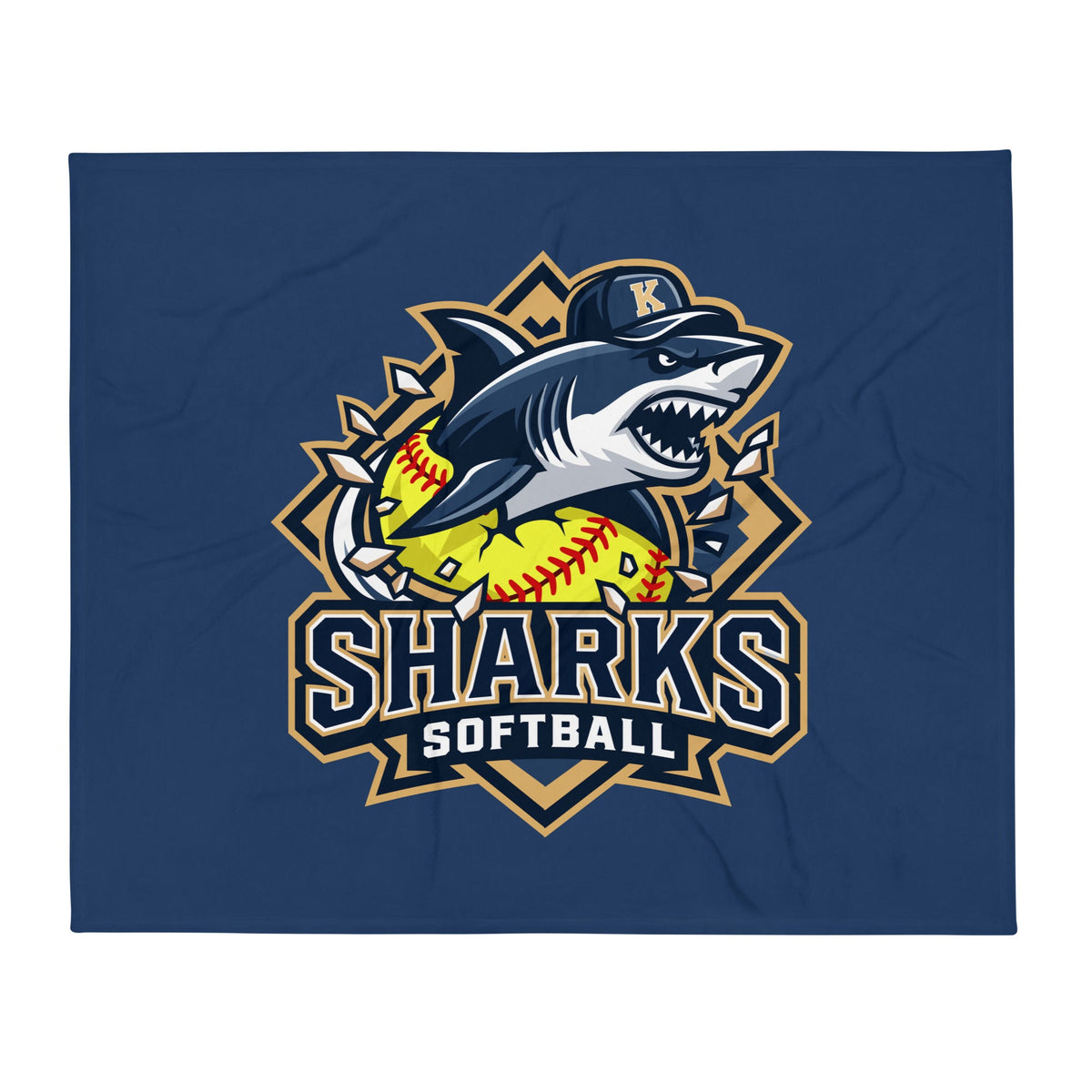 Throw Blanket | Sharks Diamond Sports | Crest Logo