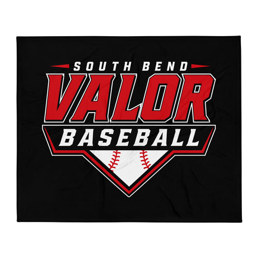 Throw Blanket | South Bend Valor Baseball | Vanguard Logo