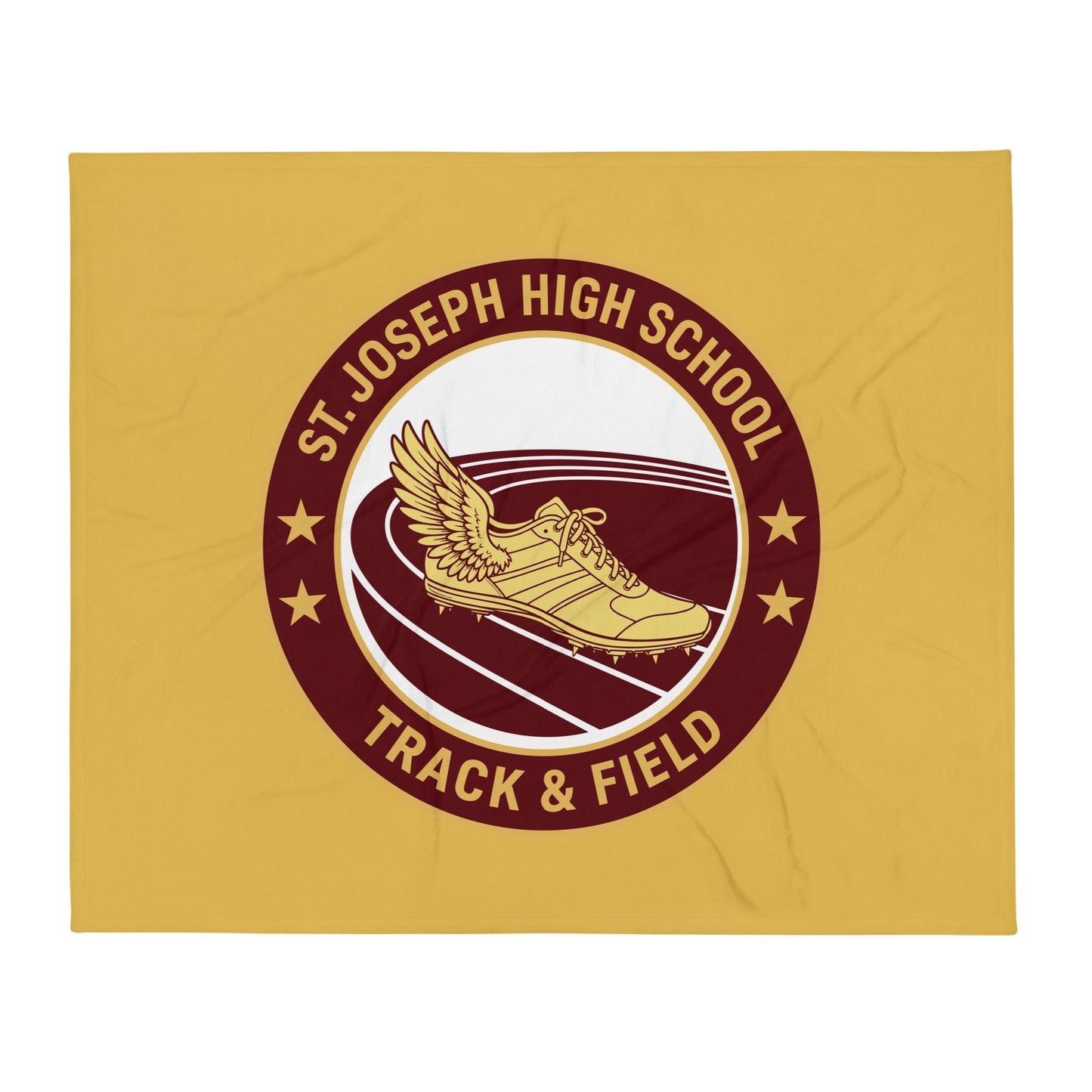 Throw Blanket | St. Joseph High School - Track & Field | Badge Logo