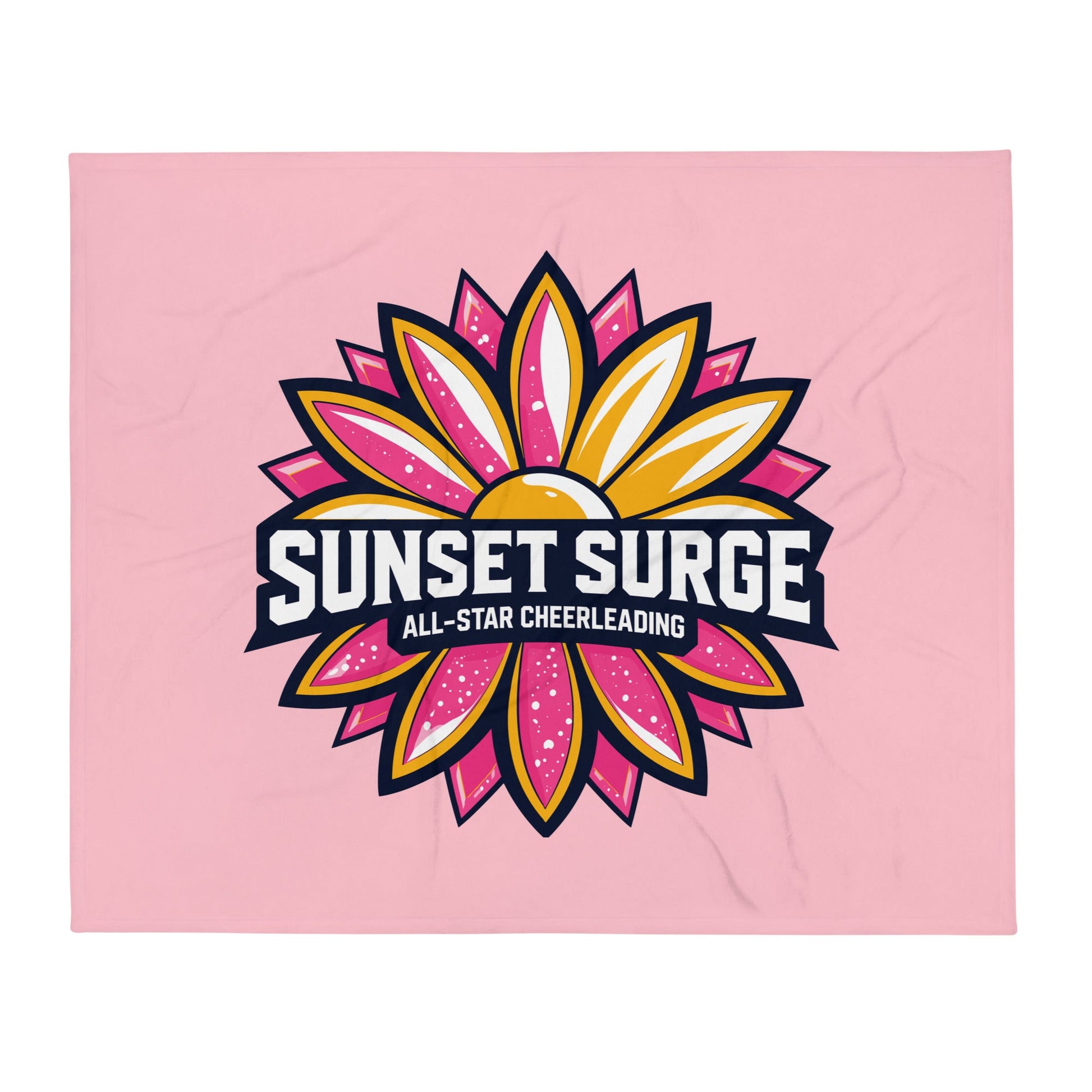 Throw Blanket | Sunset Surge All-Star Cheerleading | Bloom Surge Logo